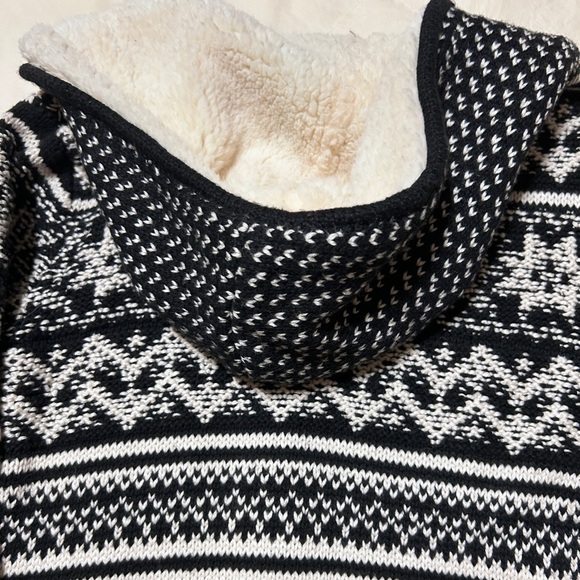 IF IT WERE ME Anthropologie Sweater Hoodie Cotton Wool Cream Black Isle Medium - Picture 8 of 14